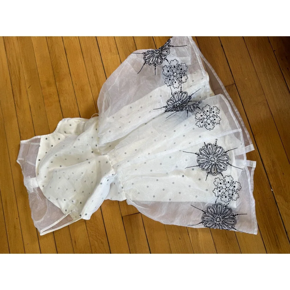 American girl white and black polka dot girls dress